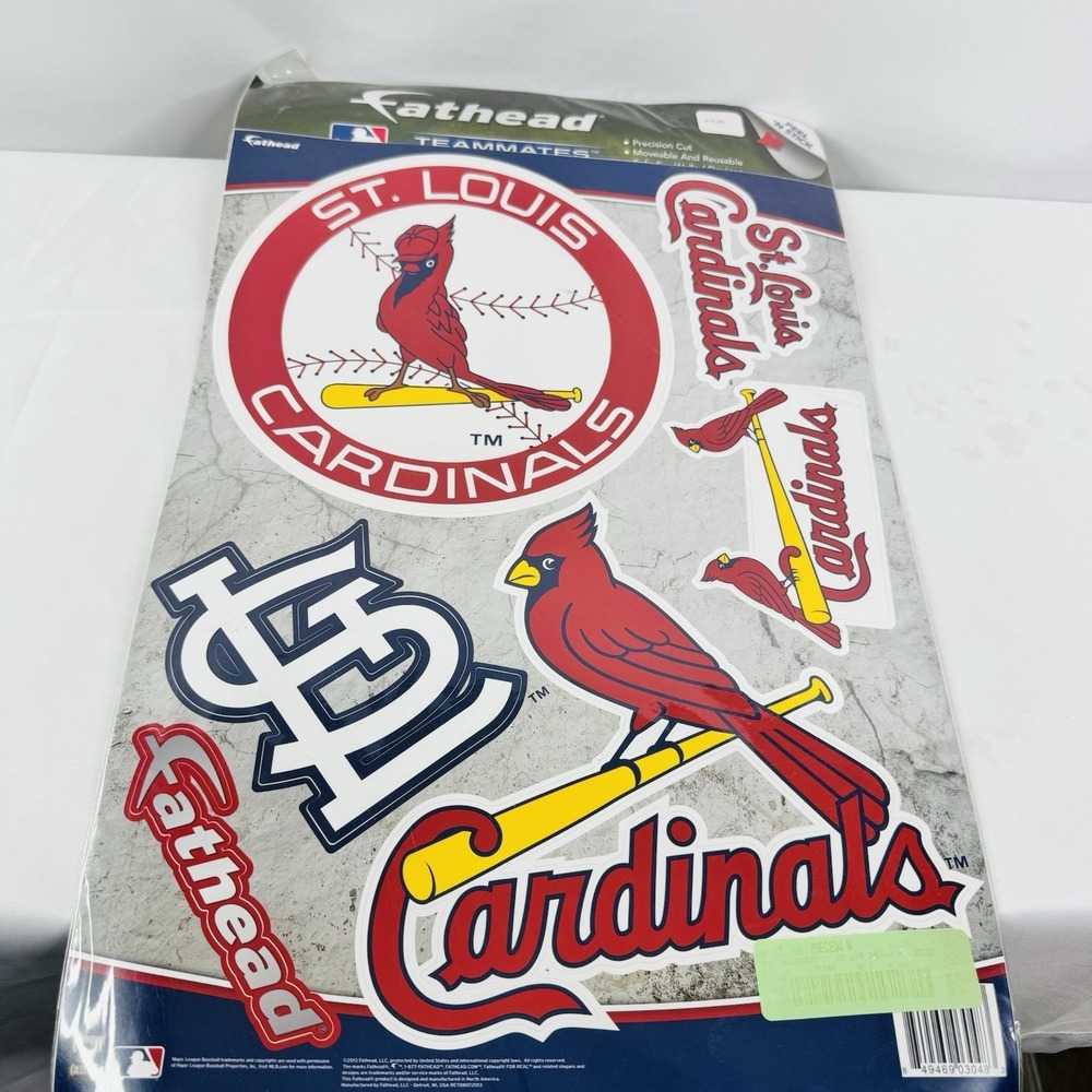 St Louis Cardinals Logo MLB Fathead Teammates Peel & Stick Wall Decal Vinyl